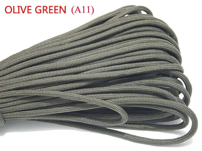 1 Stück 550 Paracord Fallschirmschnur Lanyard Mil Spec Typ III 7 Strang Kern 100 FT 27 Farben zum Klettern Camping Schnalle Armband