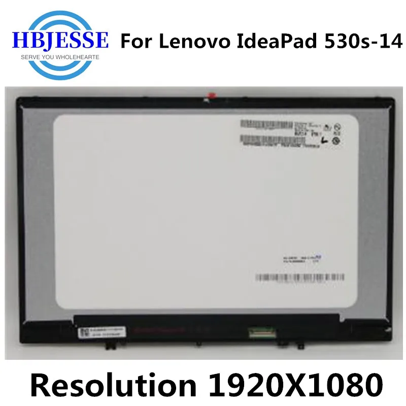 

Original 14'' FHD LCD Non-Touch Display Digitizer Assembly With Bezel For Lenovo IdeaPad 530s-14 530s-14IKB 81EU 1920x1080