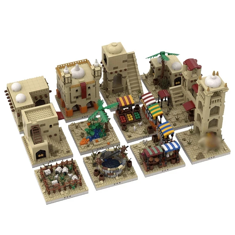 Bricklink A New Hope Ideas Desert Village City Building Blocks With Space Wars Mos Eisley Cantina House Bricks Kid Toys Gift