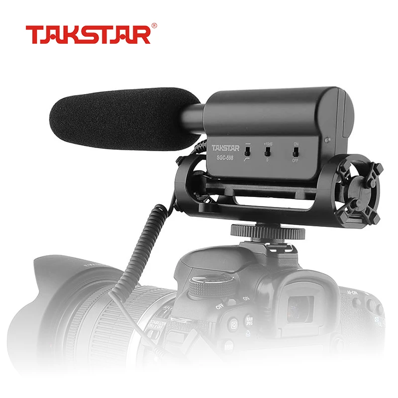 

Takstar SGC-598 Condenser Video Recording Microphone with 3.5mm Interface for Nikon DSLR Camera Vlogging Interview Microphone