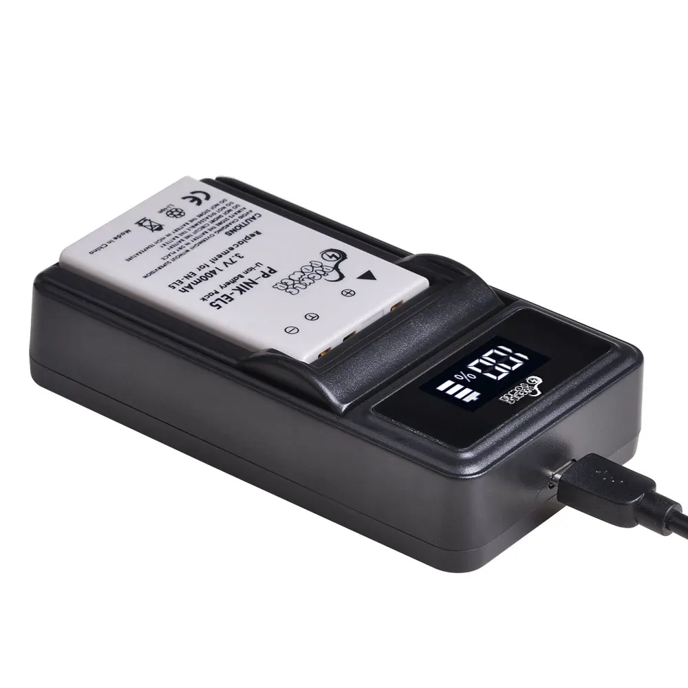 1400mAh EN-EL5 ENEL5 Battery LED USB Charger For Nikon Coolpix P530 P520 P510 P100 P500 P5000 P5100 P6000 3700 4200 Camera