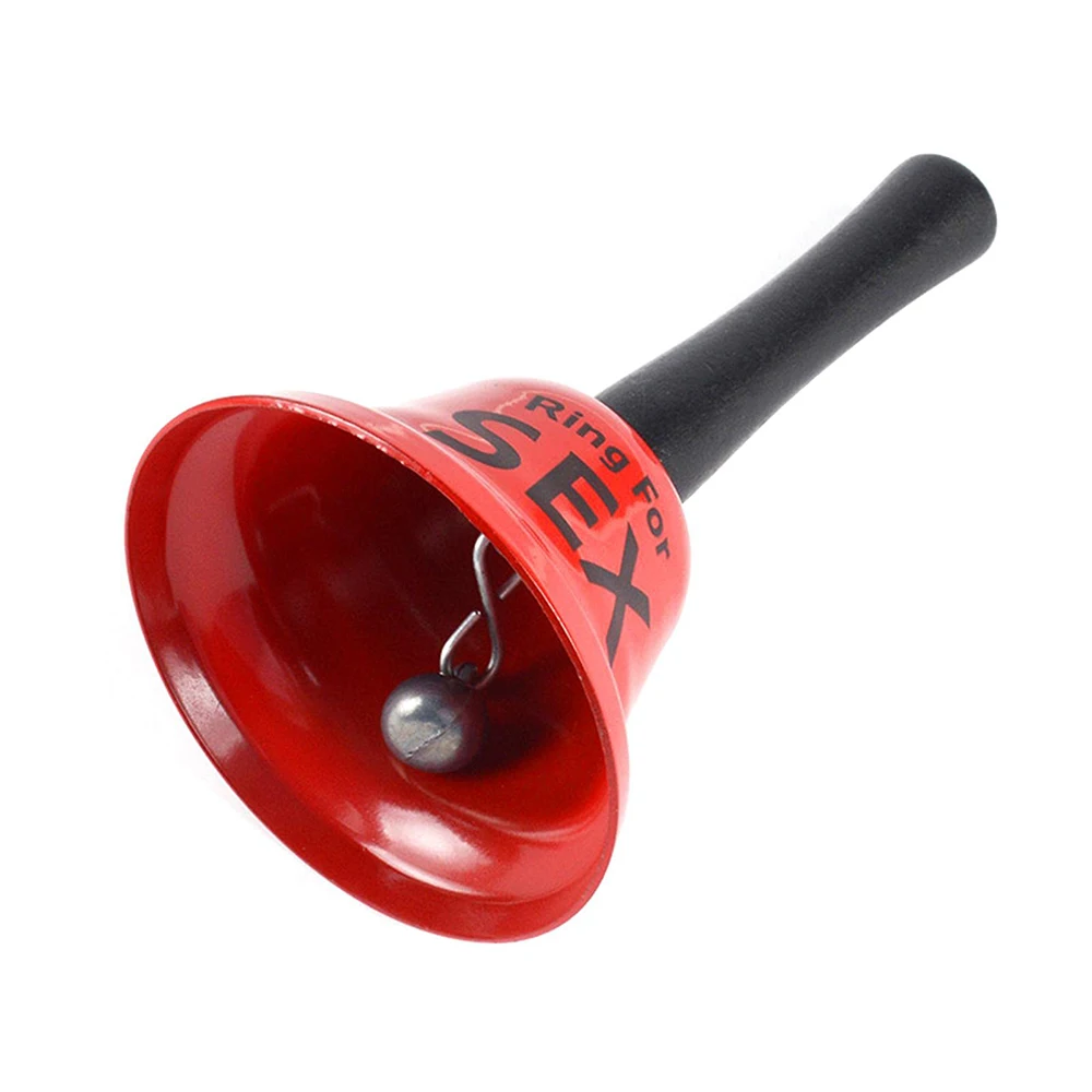 Campana roja de mano divertida para adultos, sonajero Manual creativo, mano sexual, campana de Metal, juguete para fiesta, Bar, suministros de escritorio