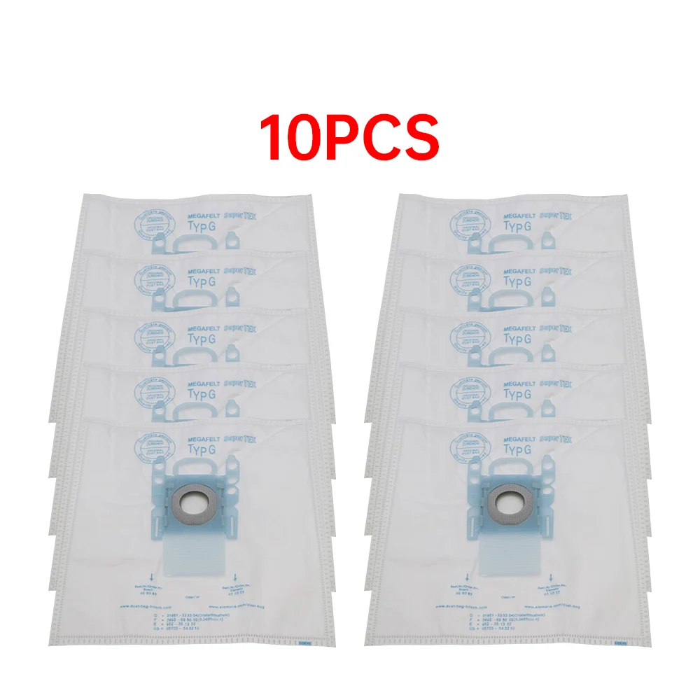 10pcs vacuum cleaner dust bag Type G for Bosch Microfibre GXXL GXL MegaAir SuperTex BBZ41FGXXL for SIEMENS BSG6 BSG7 BSGL3126