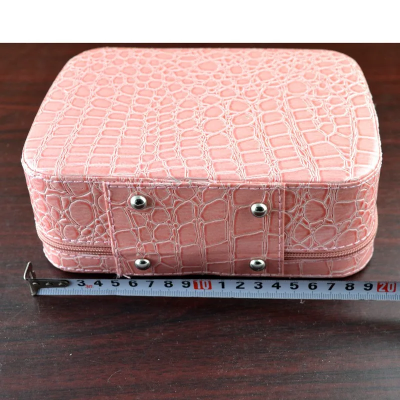 Earth tell Recommendation! Travel bag Fashion Princess Jewelry Box Cosmetic Case PU Storage Box Jewelry Display Brithday Gift