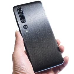 High Simulation Metal Brushed Phone Back Sticker For XIAOMI Mi10 Pro MIX3 MI9 CC9e Mi8 Lite Redmi K30 Ultra K30 5G Note 7 8 Pro