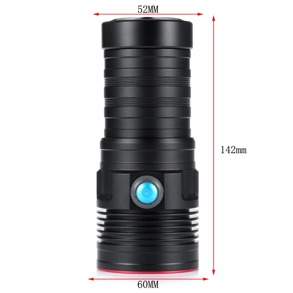 New 5 Lights L2 LED White / Yellow Hunting Diving Flashlight Powerful Underwater 200M Waterproof Tactical Dive Camping Lamp