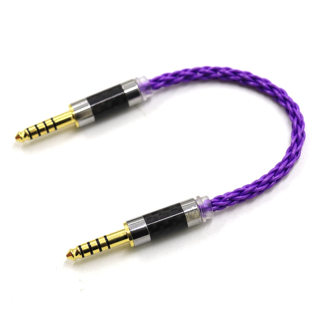 

Thouliess HIFI 4.4mm Balanced Male to 4.4mm Balanced Male Single Crystal Coppe Silver Plated Audio Adapter Cable 4.4mm to 4.4mm