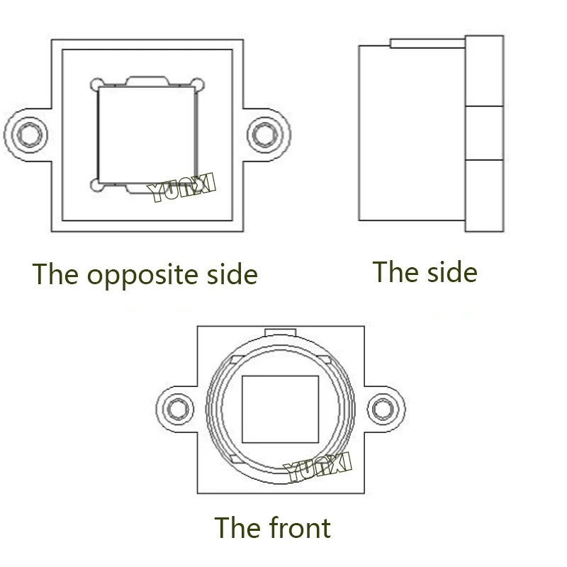 M12 Lens Mount Holder PC+30%GF with 650nm IR Filter Support 20mm Hole Distance for PCB Board Module or CCTV Camera