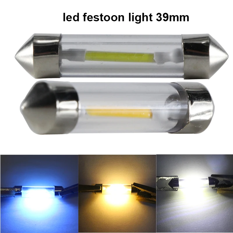 Led Festoon 31mm 36mm 39mm 42mm Car Light c3w c5w C10W 6v 12v 24v Auto Motorcycle Interior Reading Bulb Truck License Plate Lamp