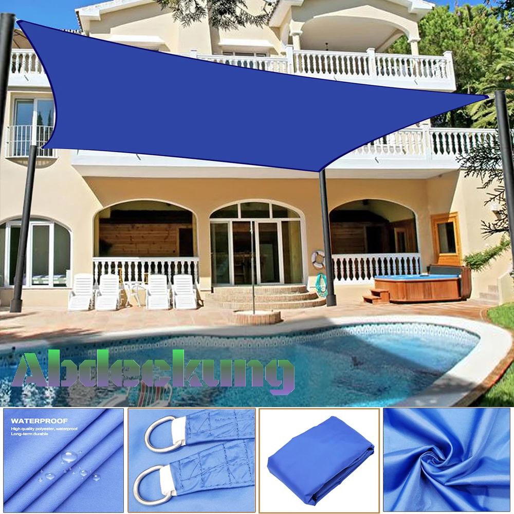 2X3M Outdoor Shade Sail Anti-UV Garden Patio Shade Cloth Waterproof Polyester Canopy Pool Backyard Carport Shade