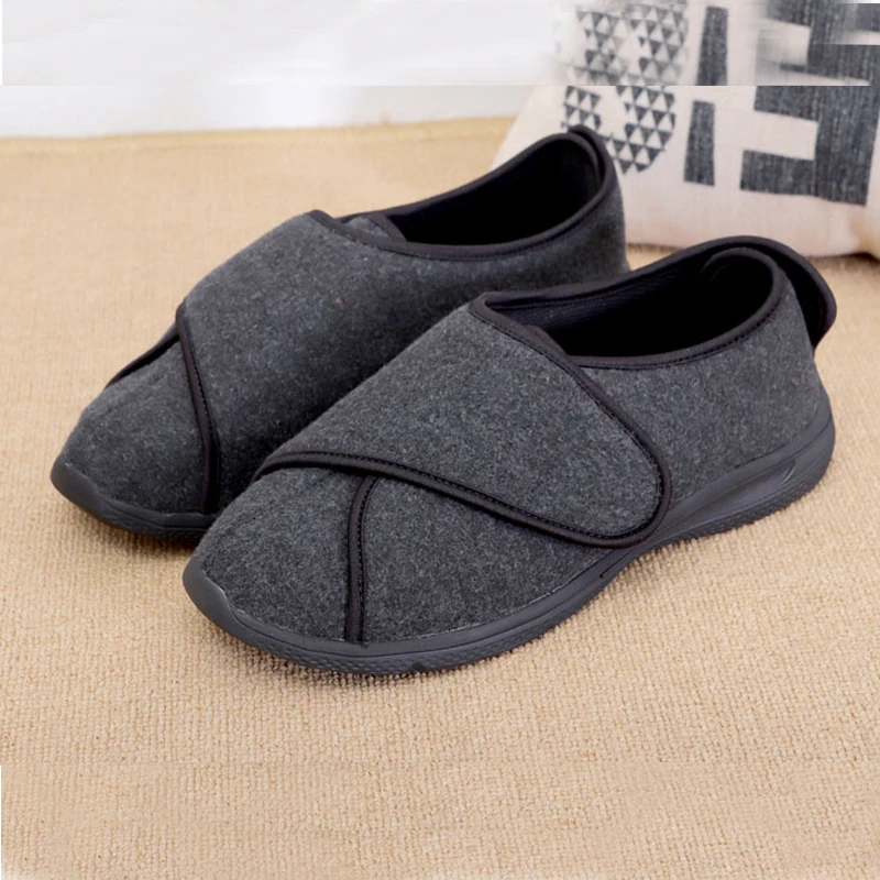 Puffy Shoes Wide Feet Fat Men's Women's Adjustable Autumn And Winter Diabetes Deformation Loafers & Slip-Ons Espadrilles Casual