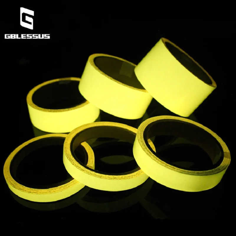 Rainbow Luminous Tape Self-adhesive Paper Luminous Fluorescent Dark Eye-catching Night Warning Yellow Blue Orange Green