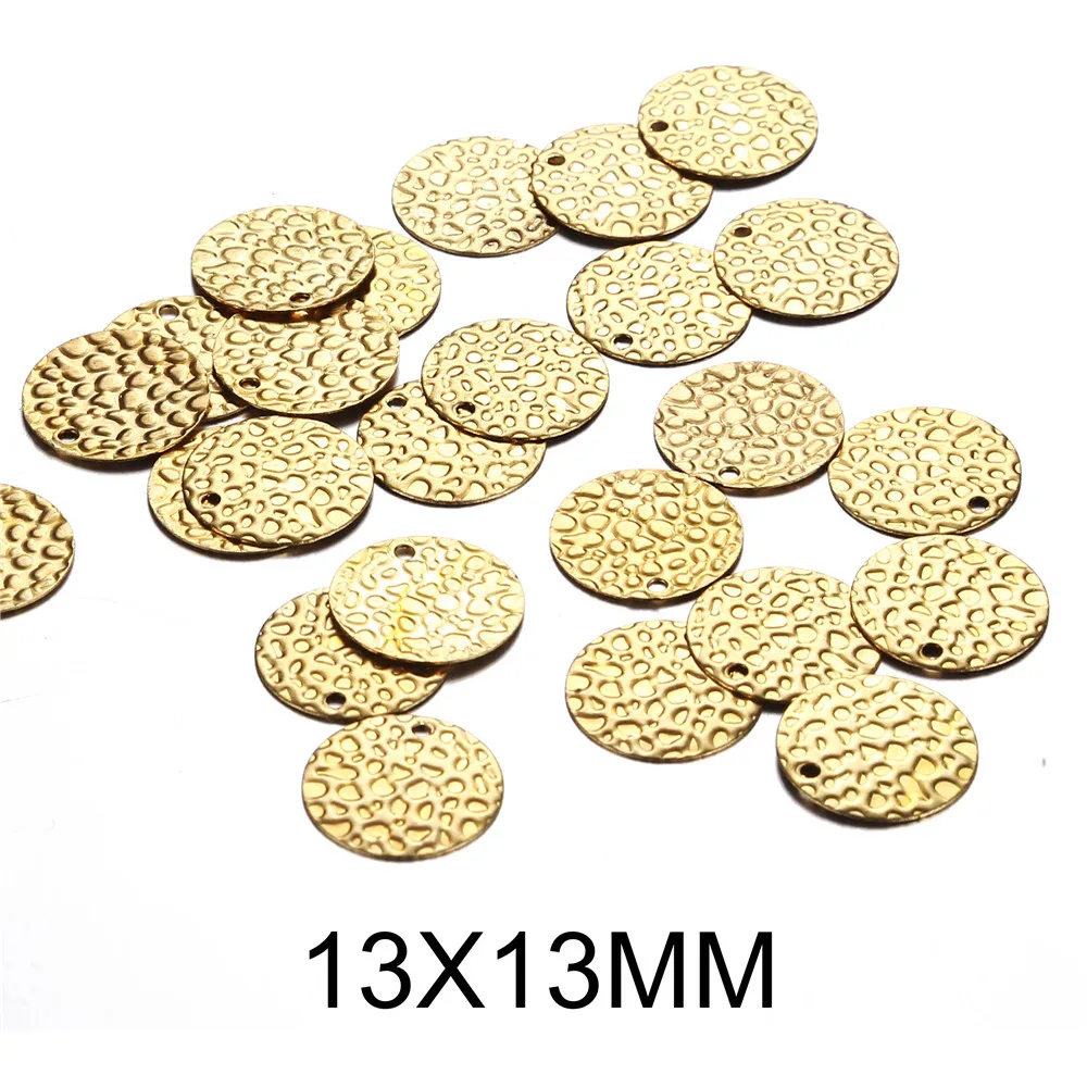 50PCS/lot Copper Coin Charms Brass Round Disc Coin Charms Pendants For Necklace Bracelet Jewelry Makings