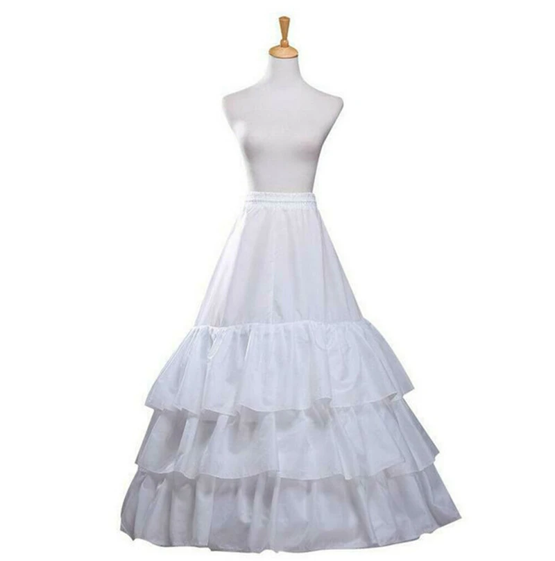 Bridal Petticoat Crinoline Underskirt Wedding Dress Hoop Lolita Petticoat Long Fancy Slips White Petticoat Rockabilly tulle