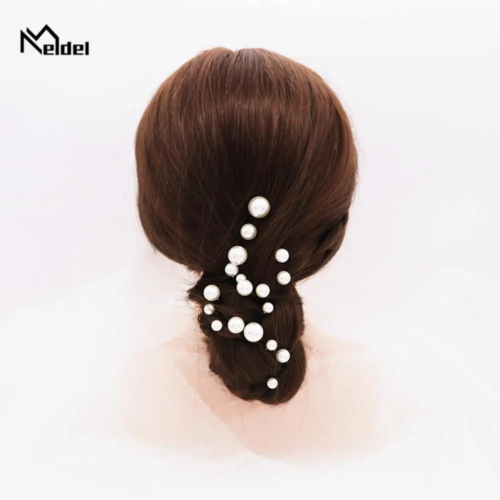 Bridal headdress hair pin 18 pearl hairpin U-shaped mix and match pearl pin ladies hair accessories U-shaped daily jewelry