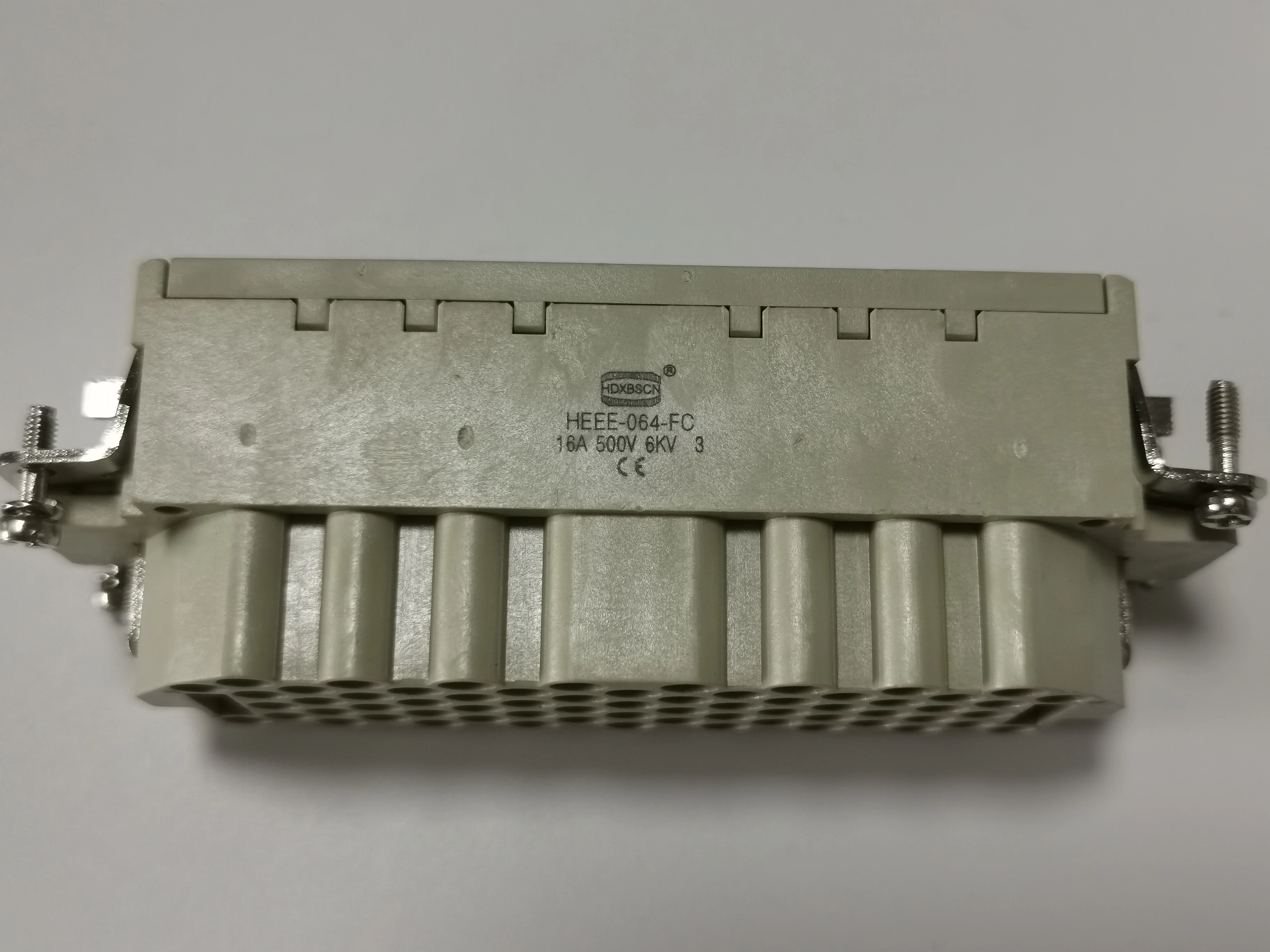 HDXBSCN Heavy Duty Connectors HDC-HEEE-064-MC/FC 64pin 16A 500V Industrial rectangular Aviation connector plug