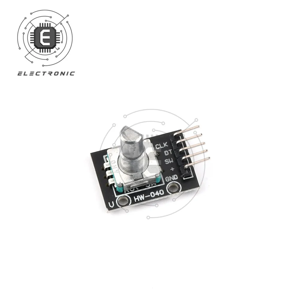 5pcs 360 Degrees KY-040 Rotary Encoder Module Brick Sensor Switch Development with 15x17 mm Potentiometer Rotary Knob Cap