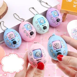 2PCS Family Fun Games Keychain Rock Paper Scissors Play Toy Scissor Paper Stone Toy Egg Key RingRock Paper Scissors Keychain Toy