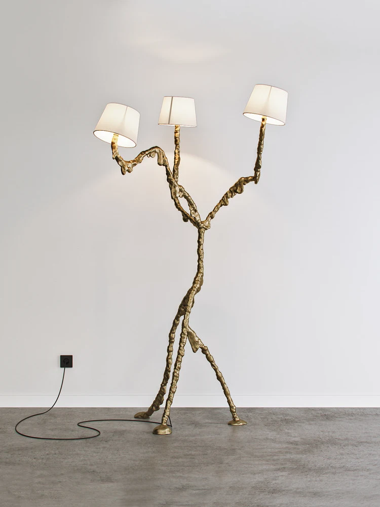 Italian edra Ines light luxury floor lamp post-modern copper branches artistic sense of creative living room floor lamp