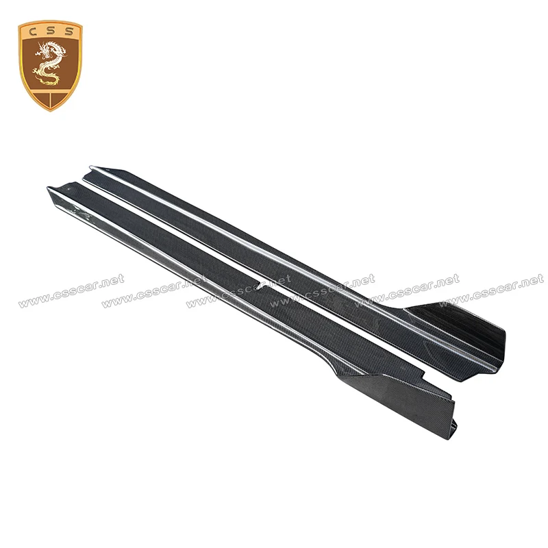 Dry Carbon Fiber LP610 Side Skirts Extensions for Lamborghini Huracan Vors Style Car Door Sill Pedal Splitter lp580 Accessories view 5