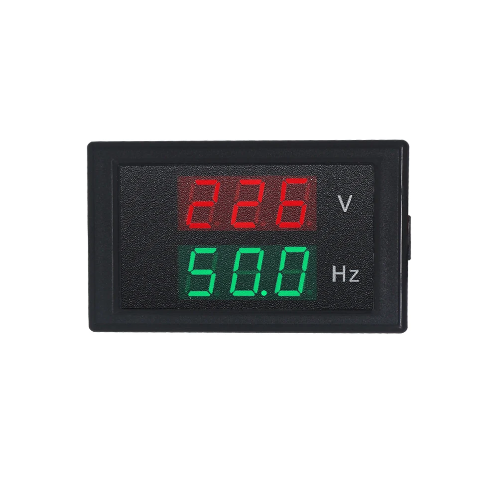 Dual Display Voltage Frequency meter AC 80-300.0V 45-65HZ Frequency Counter Voltmeter Hertz/HZ Meter With Red Led