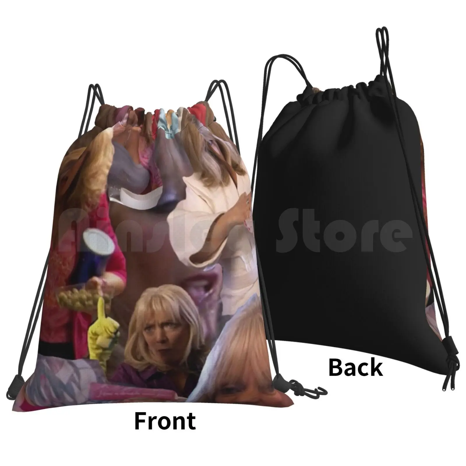 Pam Collage Gavin And Stacey Backpack Drawstring Bags Gym Bag Waterproof Pamela Pam Gavin Stacey Gav Bb3 Smiv Smithy