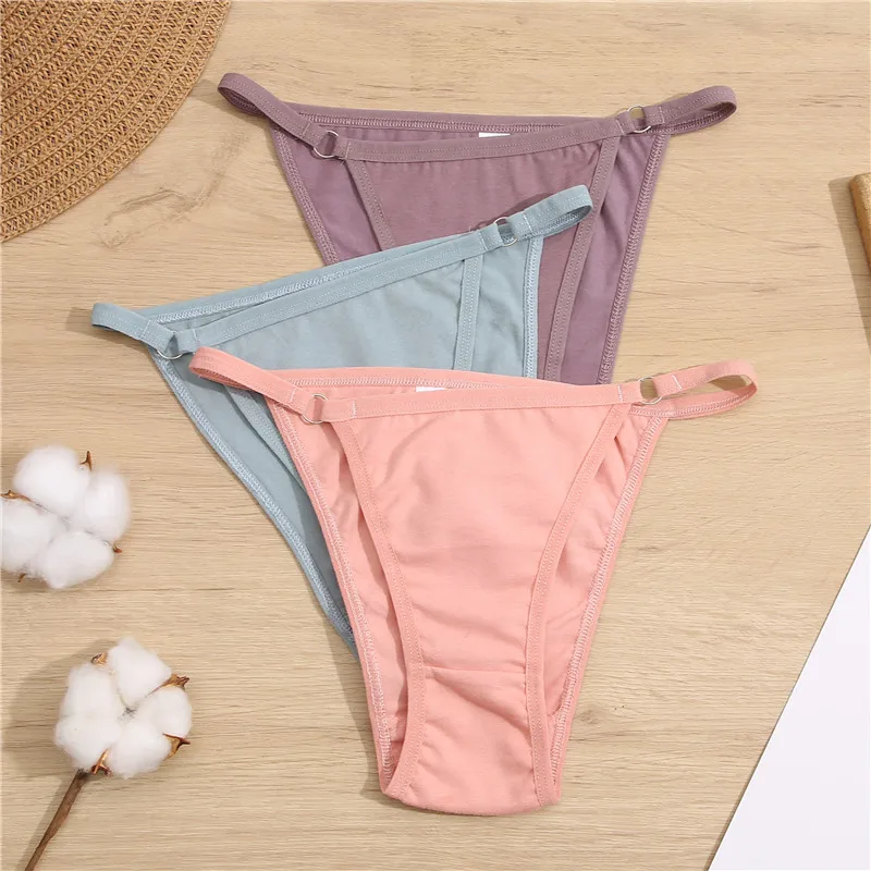 M-2XL Women Cotton Panties Sexy Low Waist Underwear Briefs Female Breathable Underpants Ladies Plus Size Intimates Lingerie 1Pc