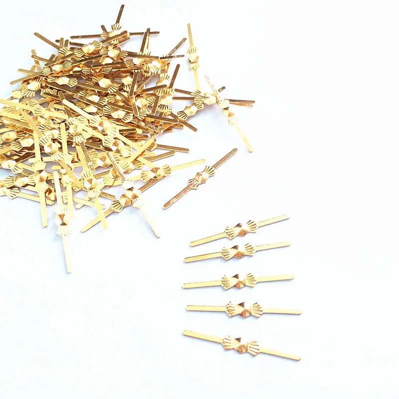 Top Quality 100pcs L25 Gold Bowtie Copper Connectors Crystal Prisms of Chandelier Lamp Parts Connectors Accessories for Crystal