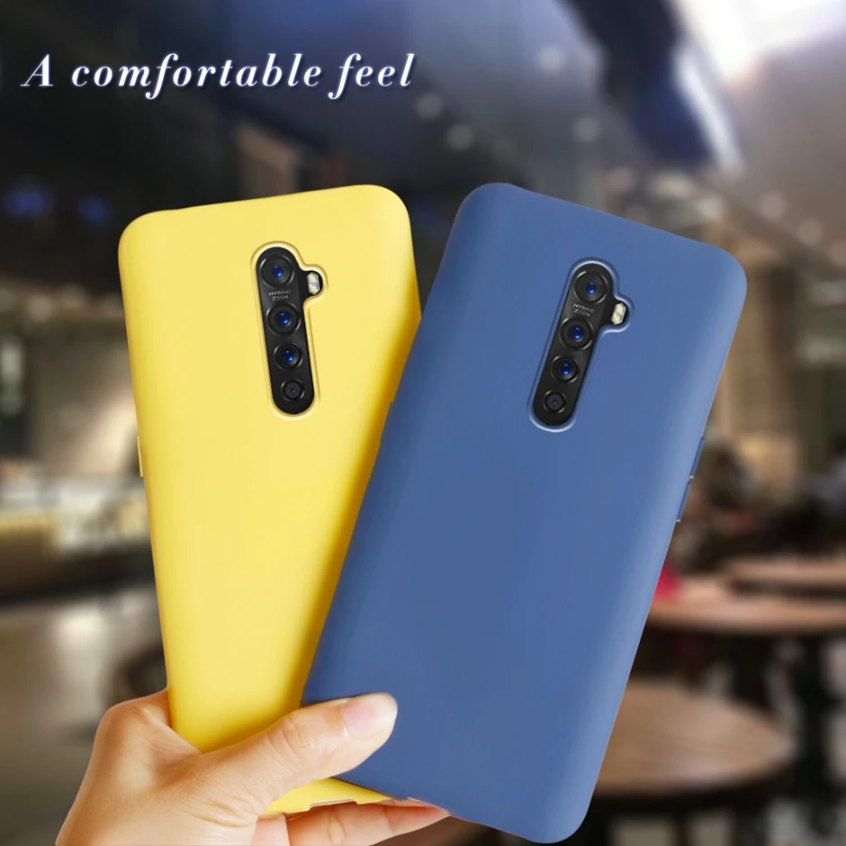 Candy Color Case For OPPO Reno2 Soft Silicone Phone Back Cover Bumper On For OPPO Reno2 / Reno2 F 2Z Coque Reno 2F Funda