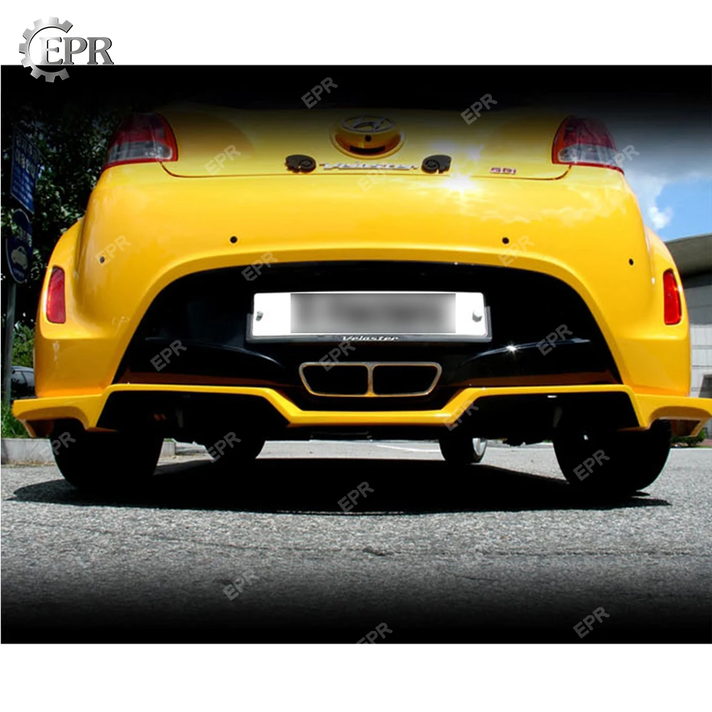 FRP Rear Diffuser Lip For Hyundai Veloster Non Turbo Glass Fiber C Factory Racing Diffuser Tuning Trim Accessories For Veloster