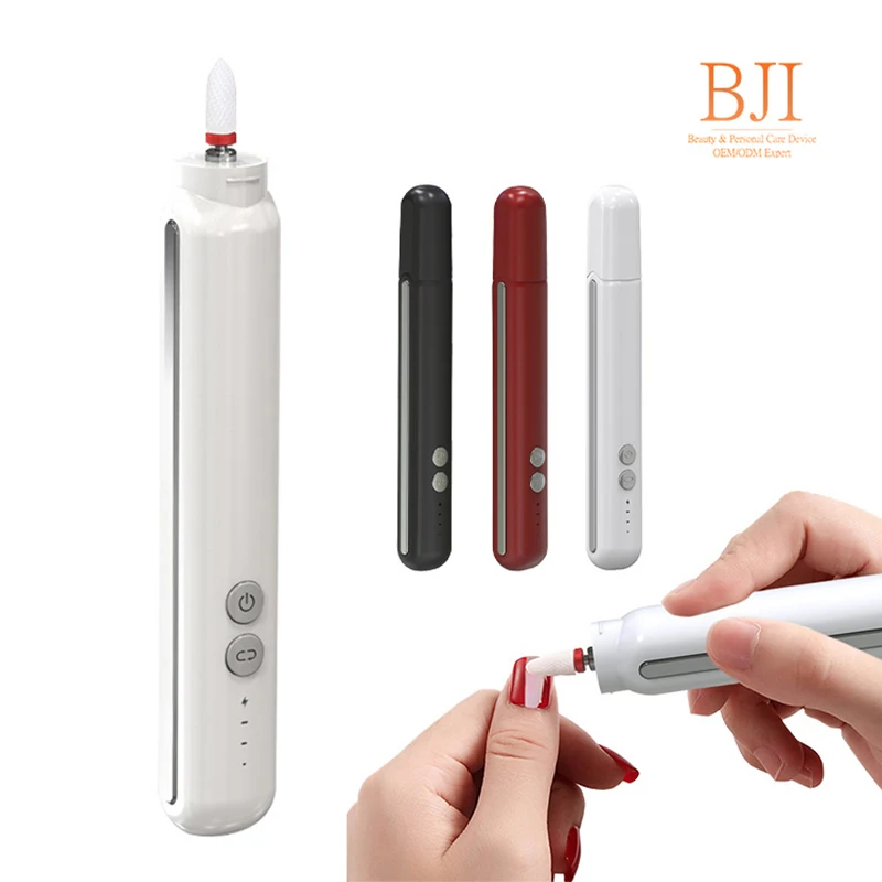 Nails Drill Manicure Machine Mini Rechargeable Cordless Nail Supplies for Professional Electric Protable Manicure with LED Light