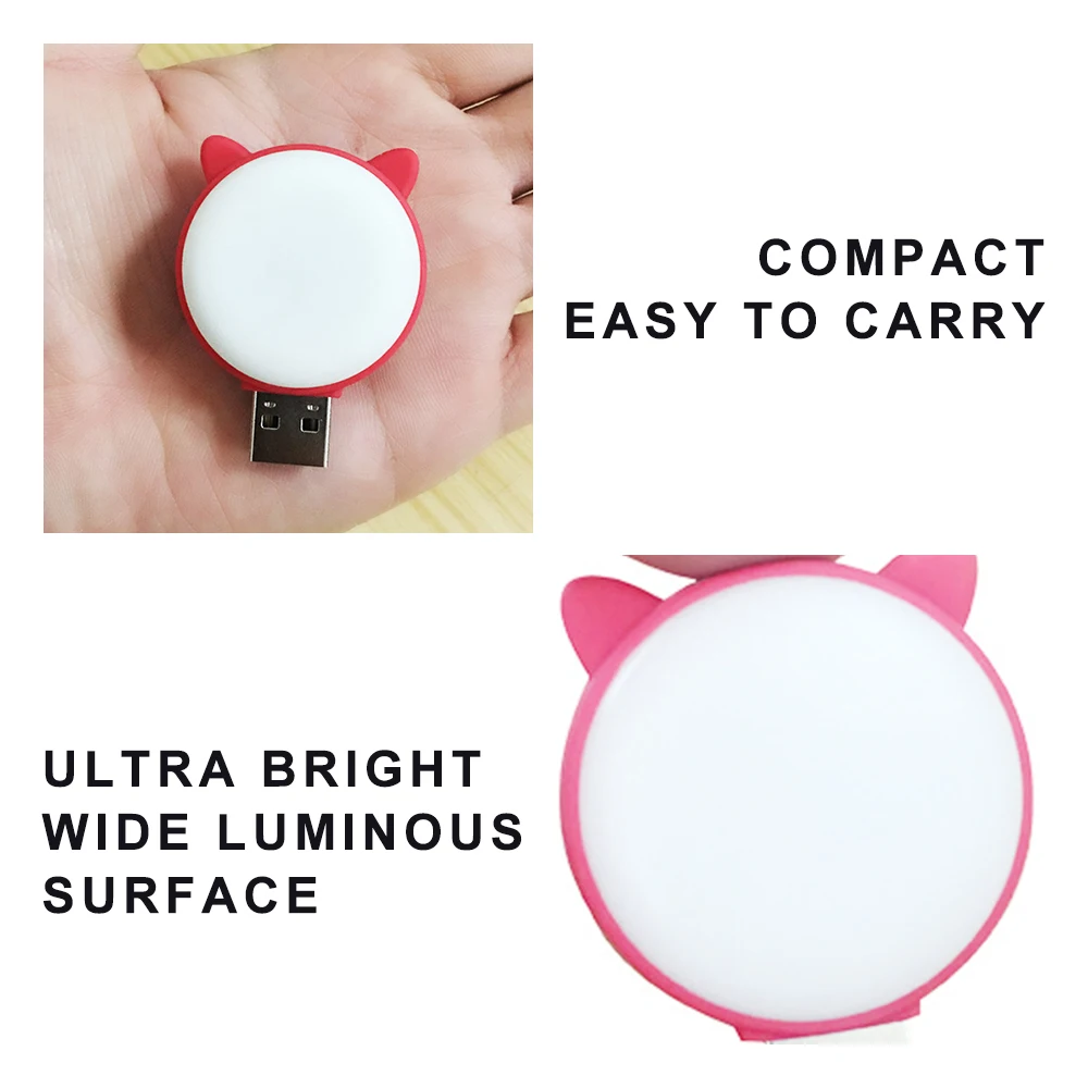 USB LED Mini Book Light Portable Night Lamp Plug and Use Reading Lamp Super Brightness Powered By DC5V Adapter Power Bank Laptop