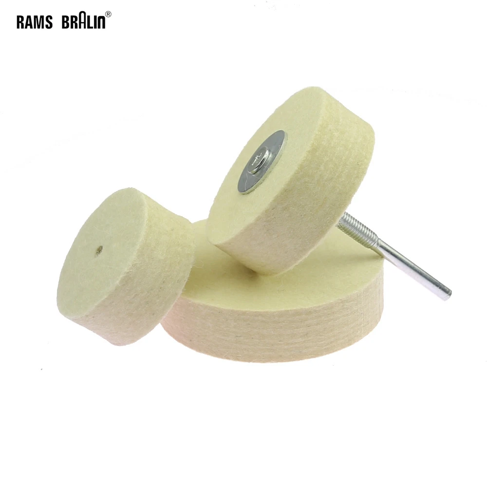 

1 piece Felt Buffing Wheel for Metal Plastic Glass Fine Mirror Surface Polish Bench Grinder Polisher Tool