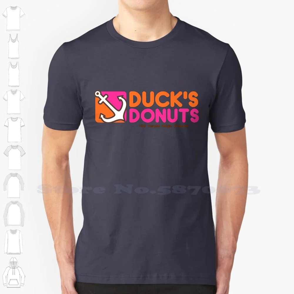 Duck's Donuts Black White Tshirt For Men Women Fremantle Freo Perth Purple Reign Afl