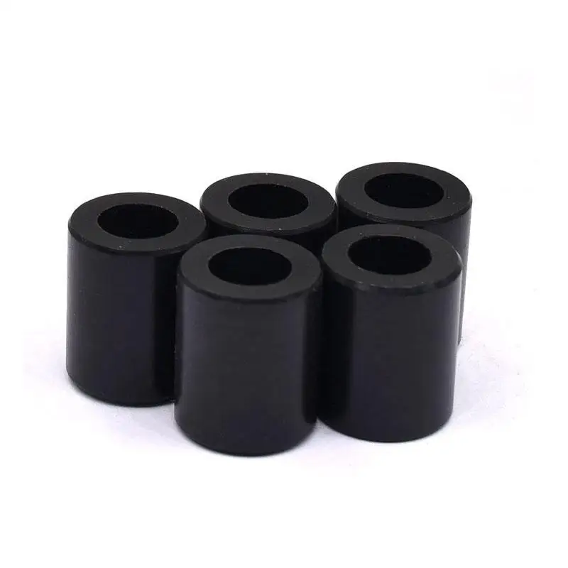 25pcs M3 M4 distanziale tondo in ABS nero distanziale distanziatore Non filettato in Nylon rondella tonda vuota