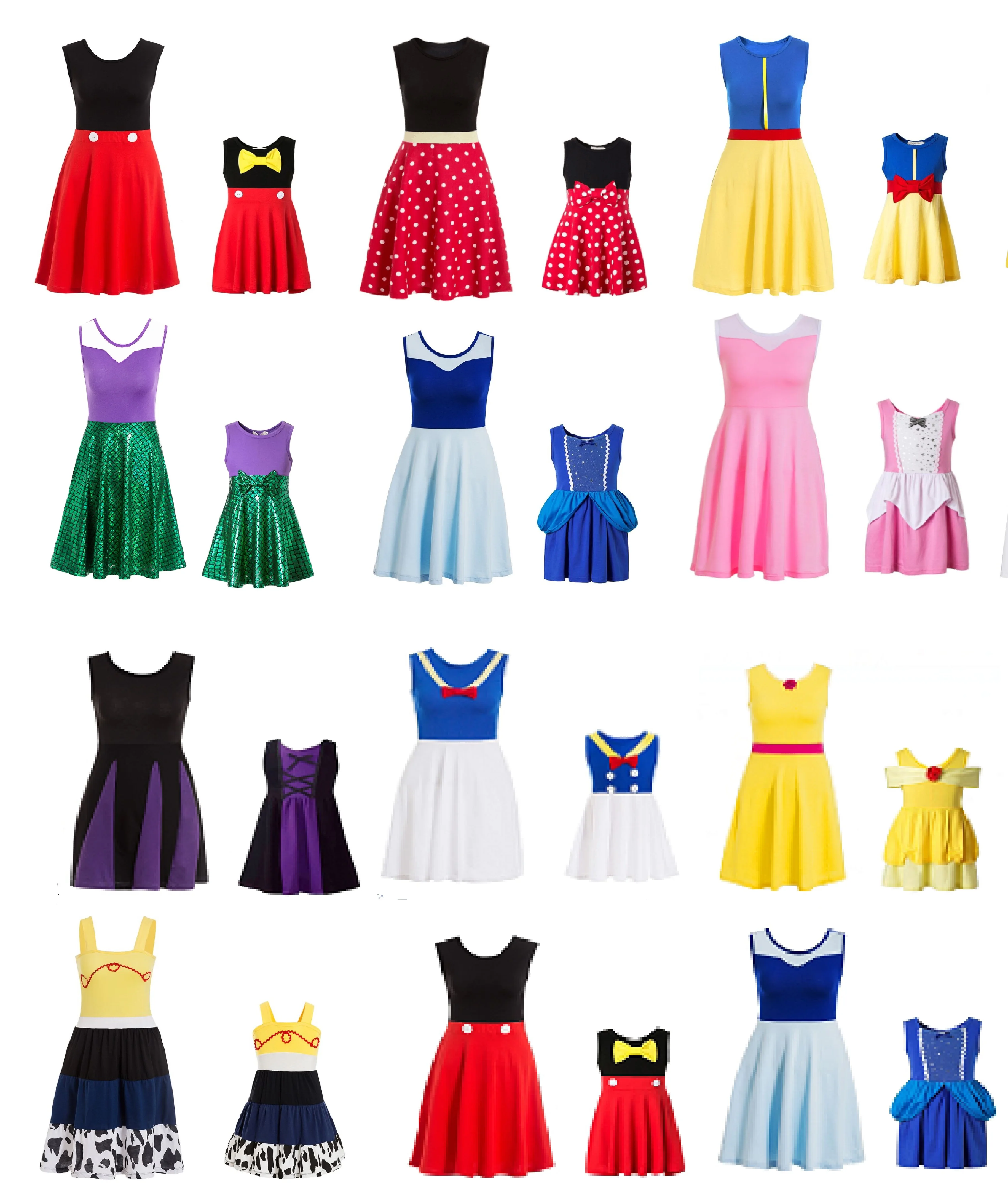 mommy and me disney princess dresses Disney Princess Mommy and Me Moana Tropical Floral V-neck Dress (Women: L) : Target