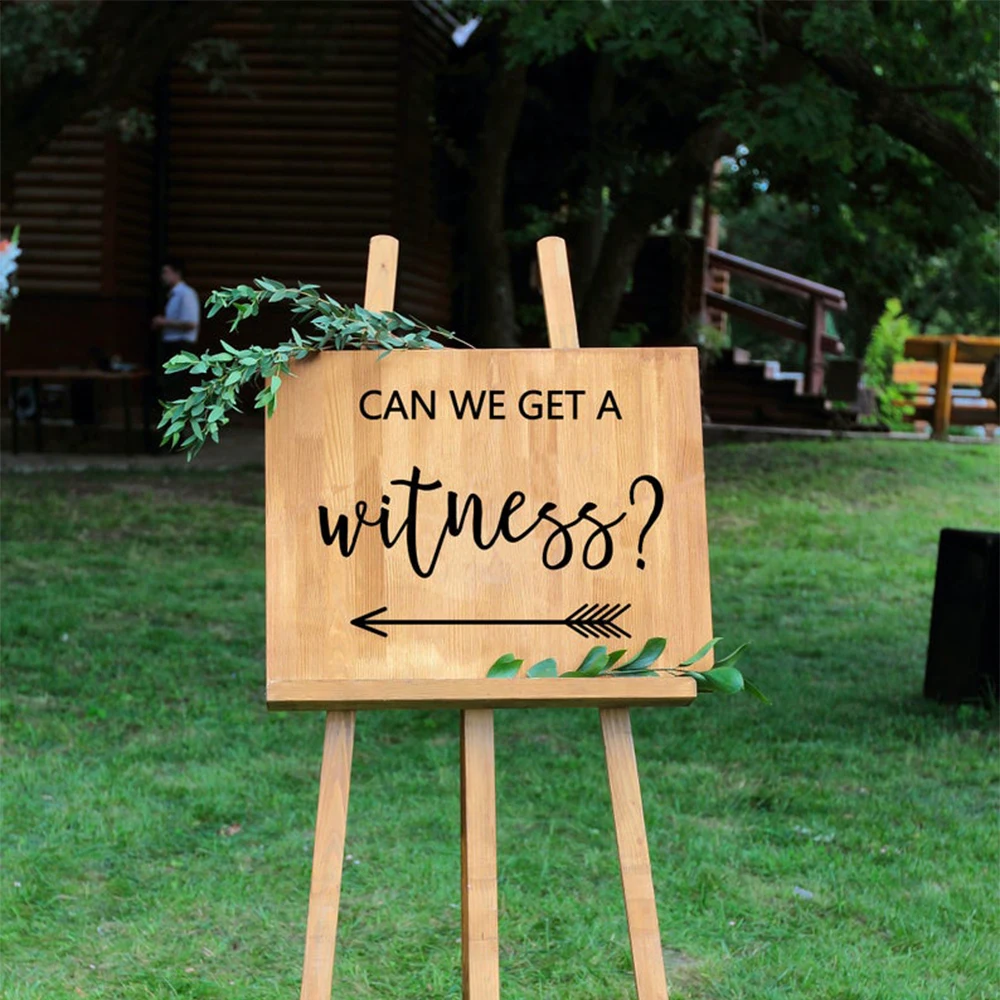 Can We Get A Witness Wedding Decal Entrance Idea Courthouse Vinyl Wedding Sticker DIY Bride Design Decorate It Home Decor C455