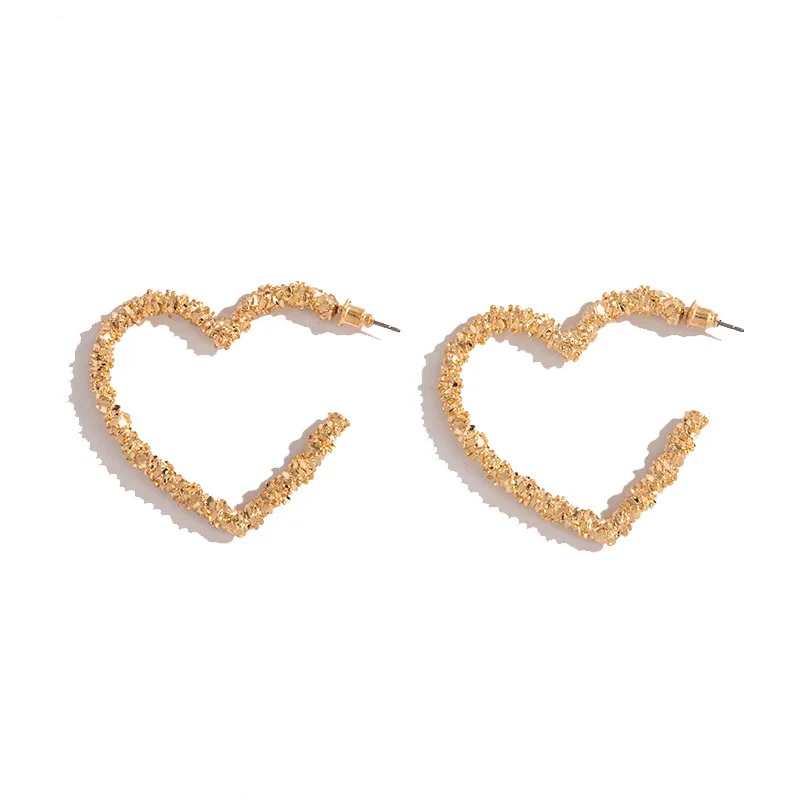 2020 New cute C shape Vintage sweet Heart star pentagon druzy stud earring for women