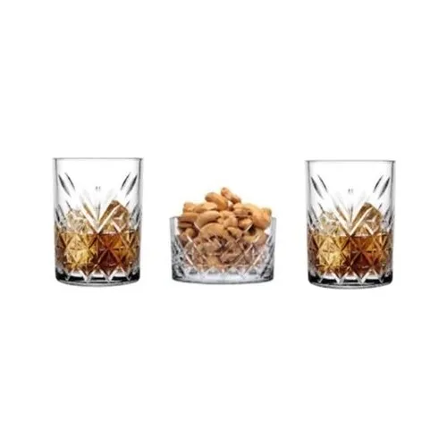 Pasabahce Timeless 3 Piece 2 Personality Whisky Cup Set