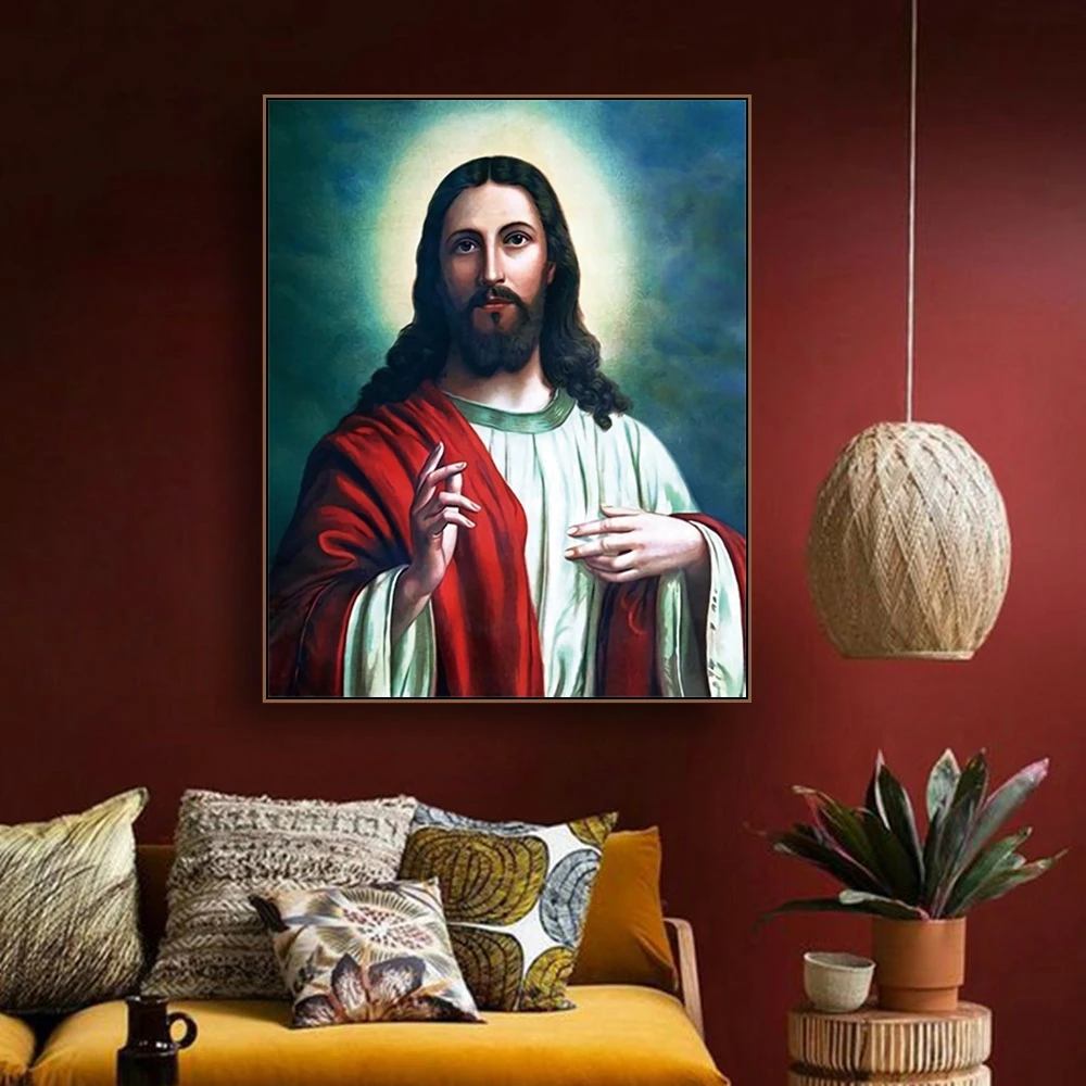 Jesus Christ Calligraphy God Posters Multi Pictures Canvas Wall Art Home Decor Paintings for Living Room Bedroom Decoration