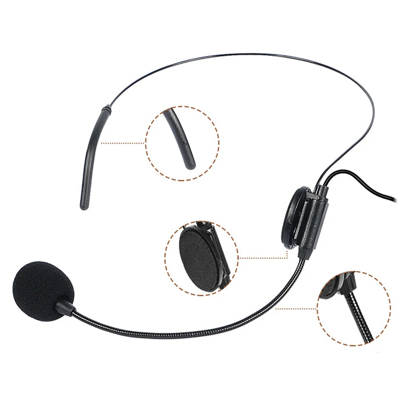 سماعات رأس مزدوجة متعددة الاتجاهات ميكروفون سماعة رأس ميكروفون ل AKG Samson نظام لاسلكي صغير XLR 3PIN TA3F