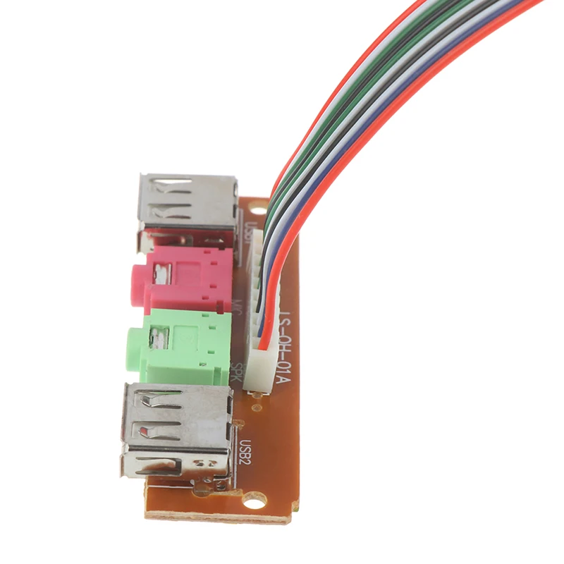 Diskon Besar 2 Casing Komputer PC USB 6.8CM Kabel Earphone Mikrofon Port Audio USB Panel Depan