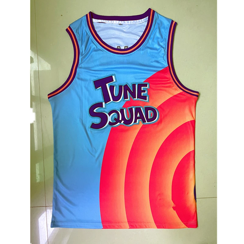 

Costume Space Jam JAMES 6# Movie Tune Squad Basketball Jersey Set Sports Air Slam Dunk Sleeve Shirt Singlet Uniform