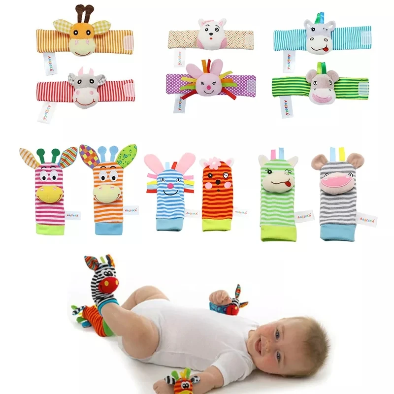 Chaussettes hochet pour bébé de 0 à 24 mois, jouets HandHavana, dragonne animale, dessin animé mignon pour enfants, chaussettes de pied pour nouveau-né