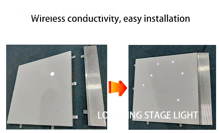 60*60cm/120cm*60cm Wireless Connect Led Dance Floor Led Starlit Dance Panels For Wedding Stage