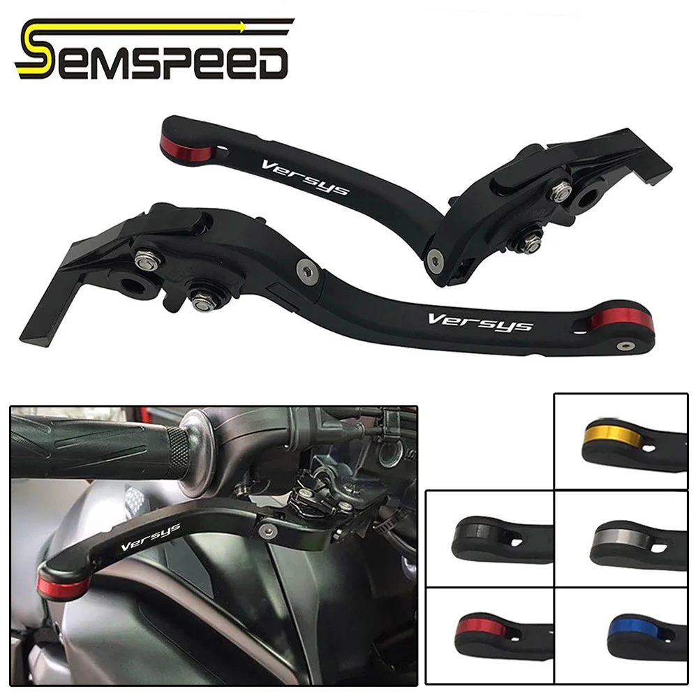 SEMSPEED For Kawasaki VERSYS 300X 2017 2018 2019 2020 Motorcycle CNC New Foldable Brake Clutch Levers Handle Grips Bar Ends Plug