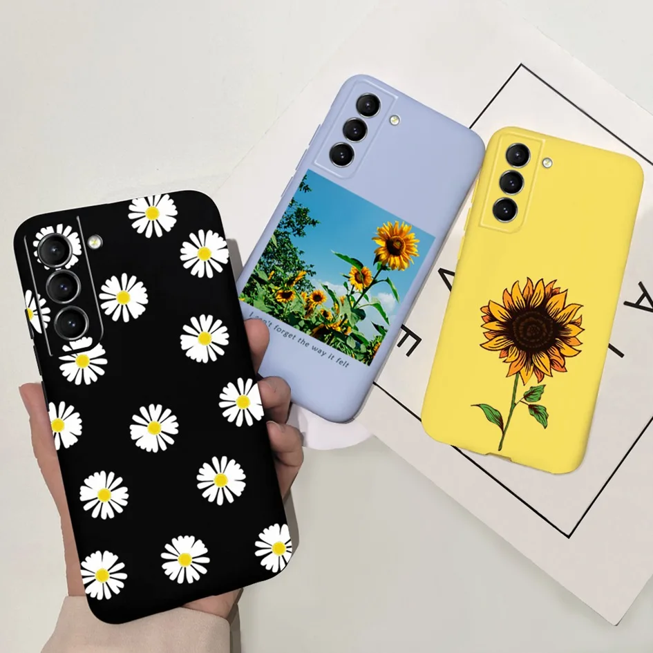 For Samsung Galaxy S21 FE S21+ S 21 5G Case Shockproof Funda Love Heart Silicone Slim Soft Cover For Galaxy S21 Plus S 21 Bumper