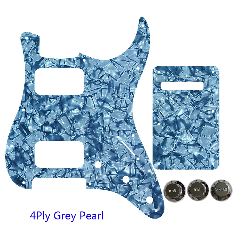 Guitar Parts - For US 11 Screw Hole Standard Strat ST HH Humbucker Guitar Pickguard & Back Plate & Control Knob