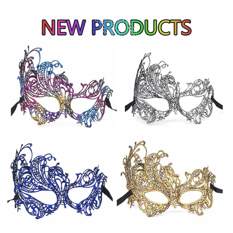 Latest Lace Mask Colorful Gilding Sexy Club Bar Cosplay Masquerade Party Mysterious Angel Eye Mask