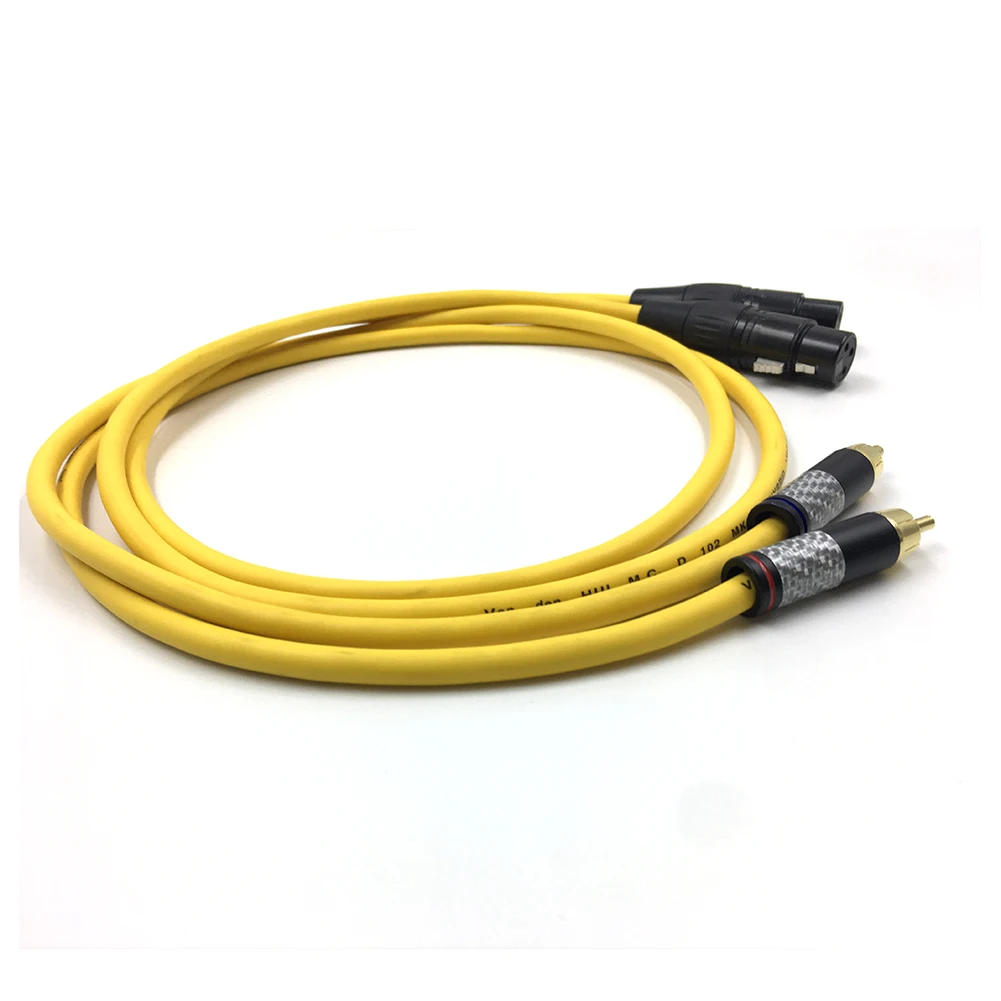 

1 пара Hi-Fi XLR «папа» на RCA «папа» Кабель высокой чистоты OCC Hi-Fi 2 Rca на 2 кабеля Xlr